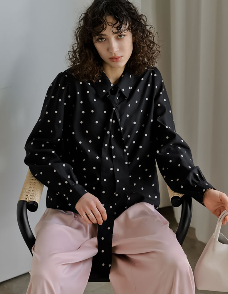 Re:EDIT（リエディ） シャツ トップス レディース 5色 M/L リボン付き