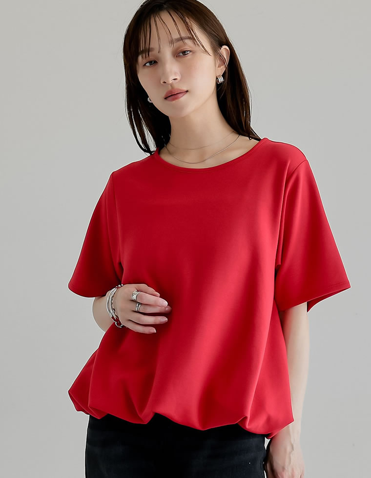 roughlow 半袖 フレアシルエット トップス Re:EDIT（リエディ） 半袖 Tシャツ レディース トップス クロップド丈