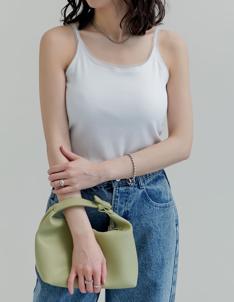 タンクトップ ブラトップ カップ付き レディース トップス インナー カップ付き チュール ノンワイヤー 伸縮性 返品交換不可 春夏[mb] | Re:EDIT | 02