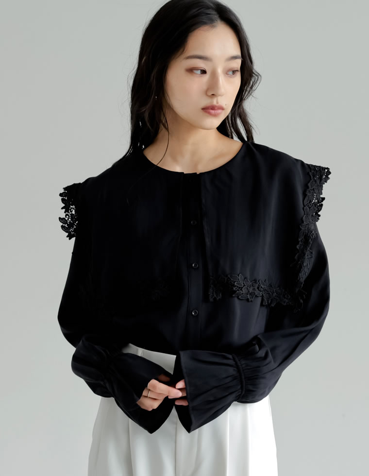 Re:EDIT（リエディ） ブラウス レディース トップス 2色 M/L ビッグ 