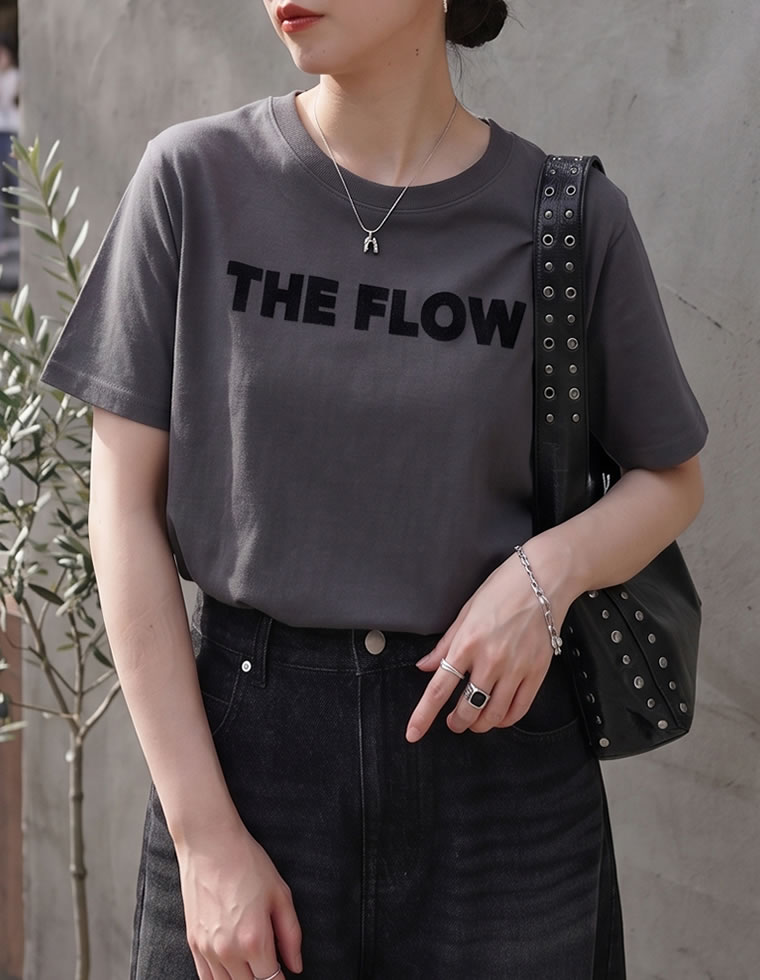 半袖 Tシャツ カットソー レディース トップス M/L ロゴT UVカット 紫外線対策 二の腕カバー 体型カバー 接触冷感 春夏[mb] | Re:EDIT | 04