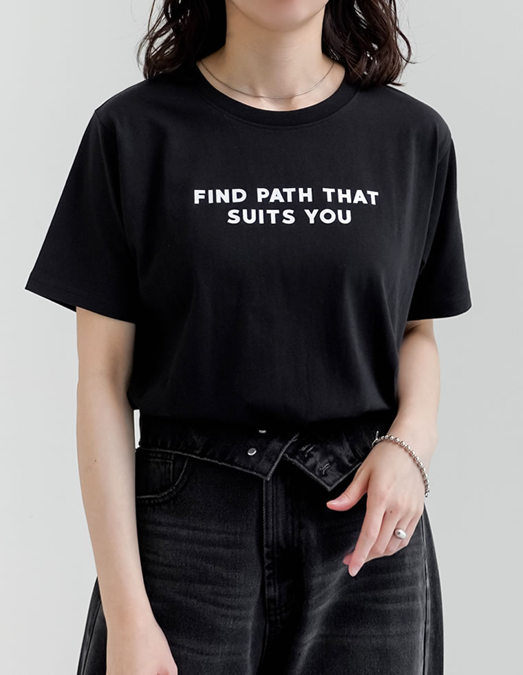 半袖 Tシャツ レディース トップス M/L ロゴT カットソー 添え糸編み 接触冷感 UVカット 紫外線カット 春夏[mb] | Re:EDIT | 01