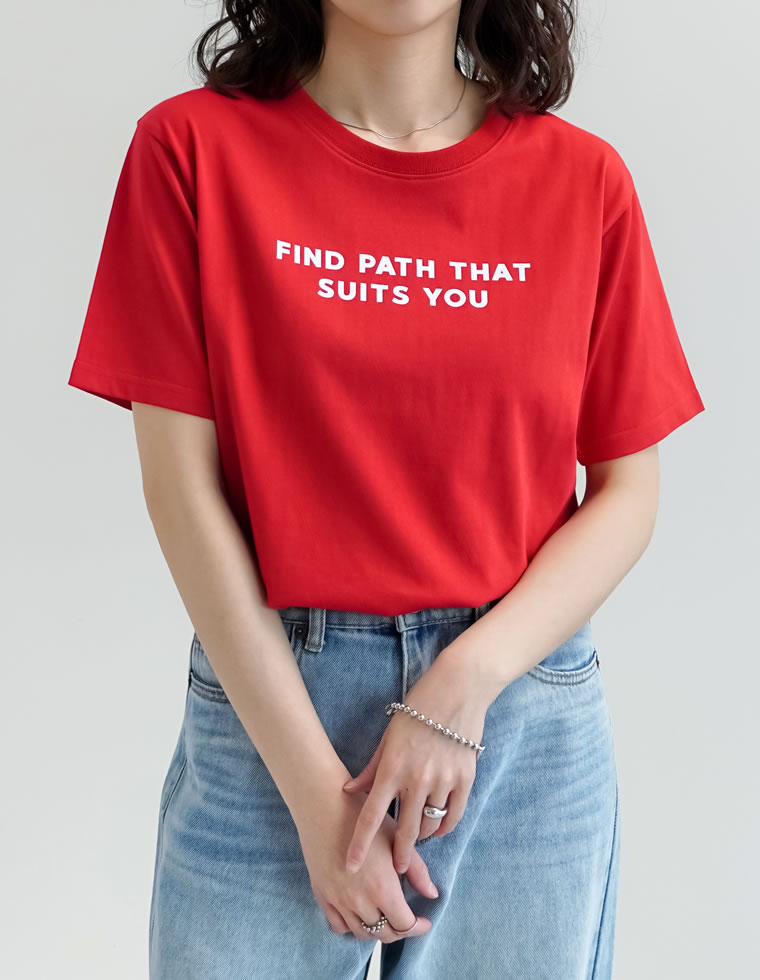 半袖 Tシャツ レディース トップス M/L ロゴT カットソー 添え糸編み 接触冷感 UVカット 紫外線カット 春夏[mb] | Re:EDIT | 05