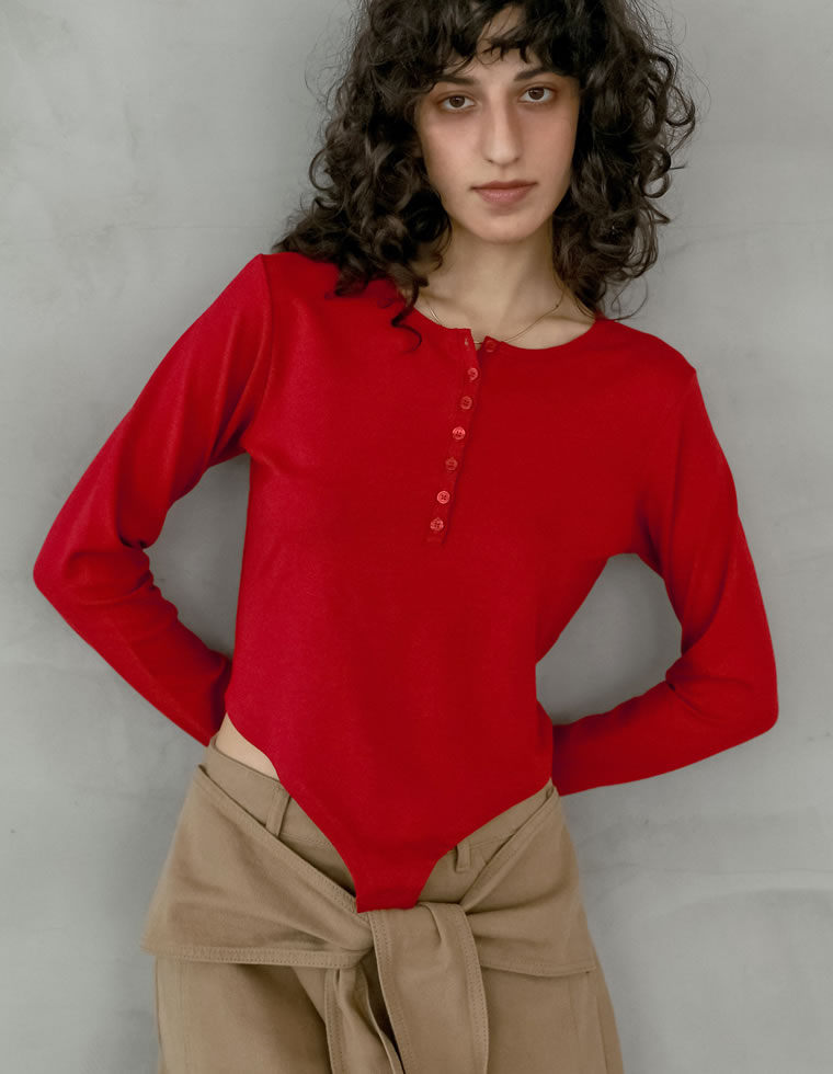 カットソー 長袖 レディース トップス M/L Tシャツ レイヤード インナー アンチピリング 接触冷感 シンプル 春夏[mb] | Re:EDIT | 04