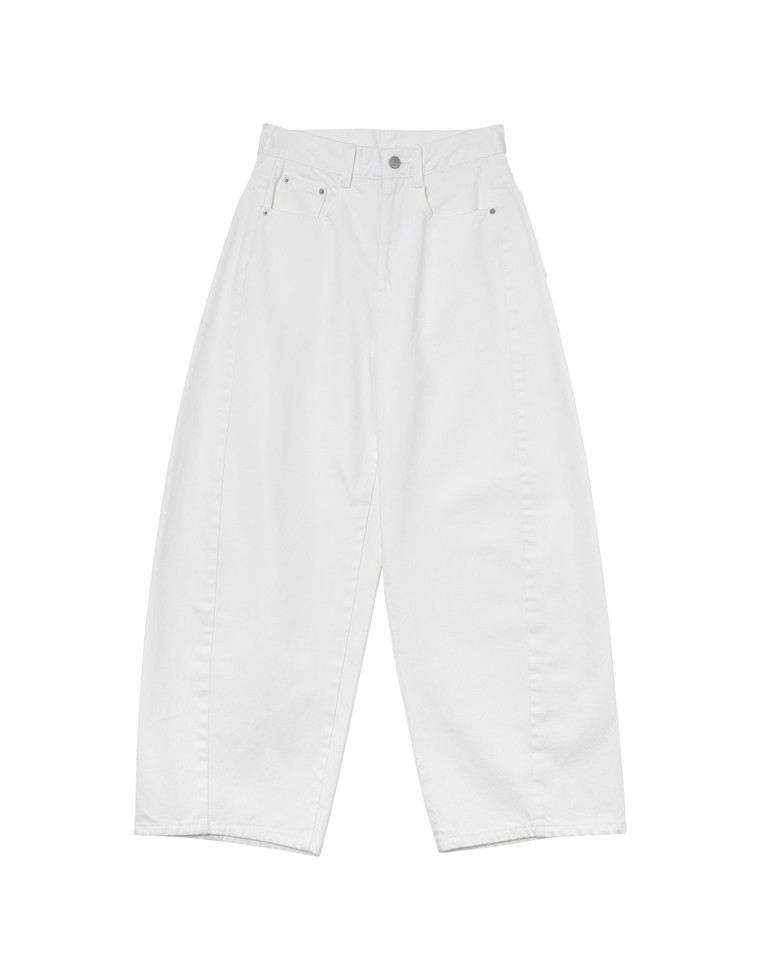 サイドフリンジワイドデニムパンツ