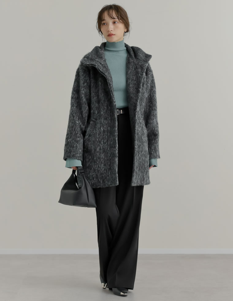 シャギーファーボアコート　ブラック Amazon | [UQQA] 【品良く冬を暖かに】 ファーコート アウター