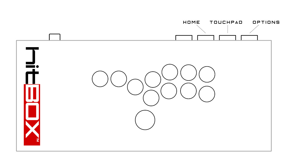未使用品】hitBOX PS4/PC/Switch対応 レバーレス ゲームコントローラ 