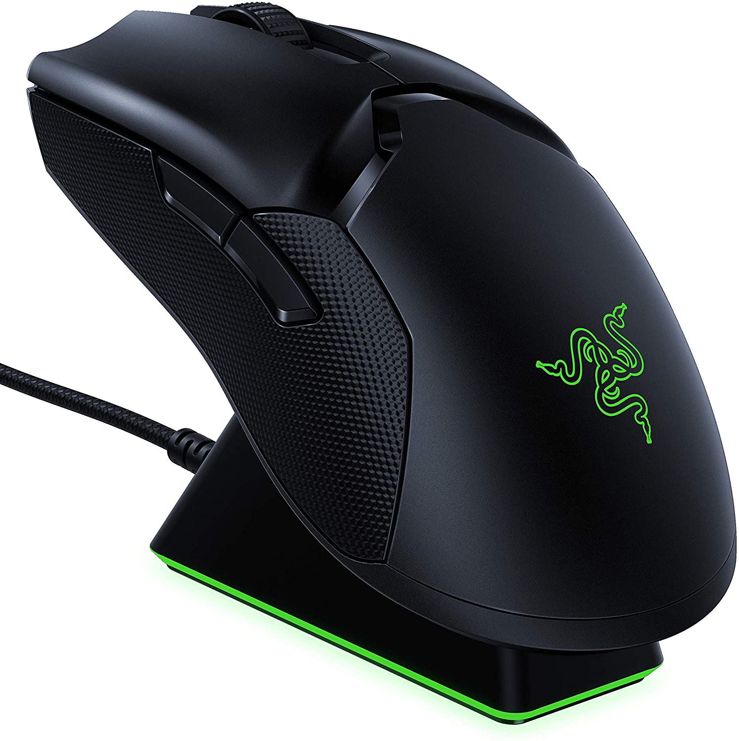 Razer レイザー ゲーミングマウス Viper Ultimate 高速無線 軽量 74g Focus+センサー 20000DPI 光学スイッチ  8ボタン 充電スタンド付 Chroma れいざー