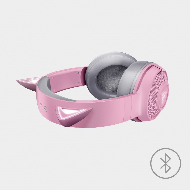 Razer レイザー Kraken BT Kitty Edition Quartz Pink ワイヤレスゲーミングヘッドセット ピンク  Bluetooth 5.0 ネコミミ ビームフォーミングマイク れいざー