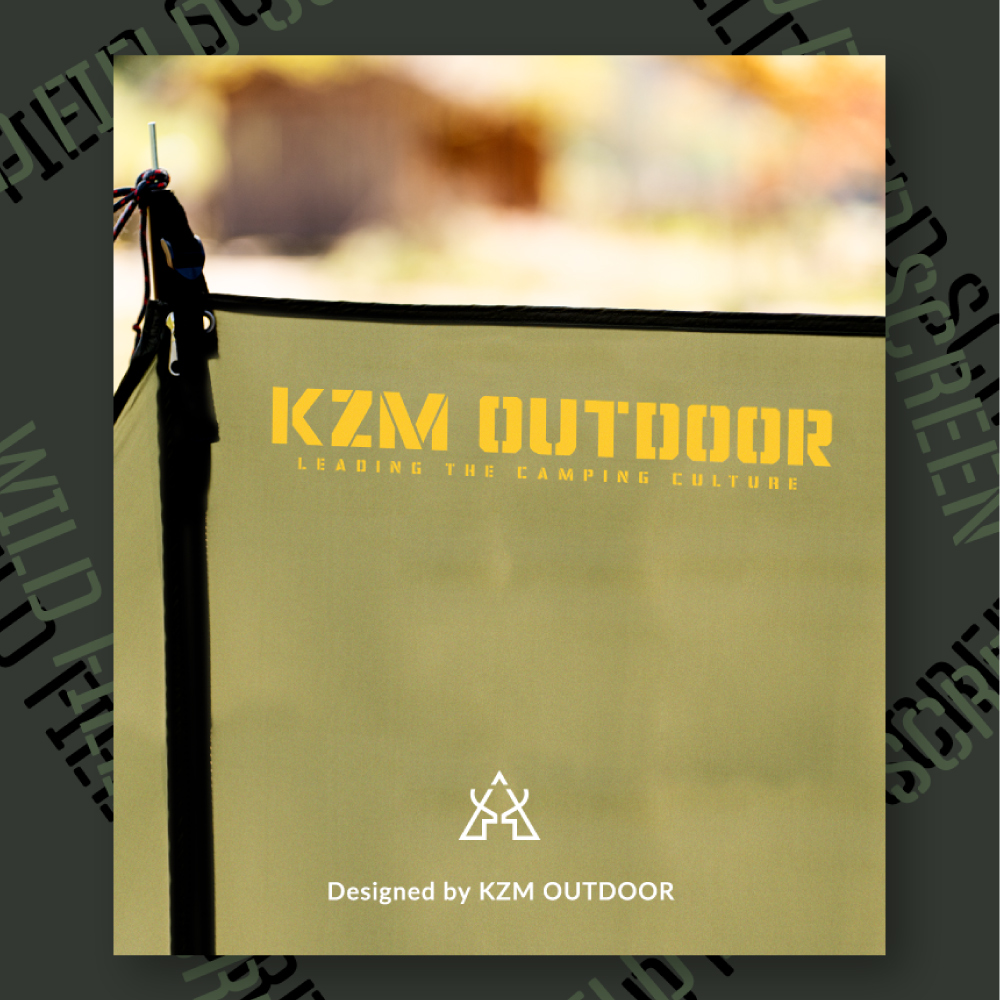 KZM 風よけ 防風 風防 焚き火 陣幕 焚火...の詳細画像1