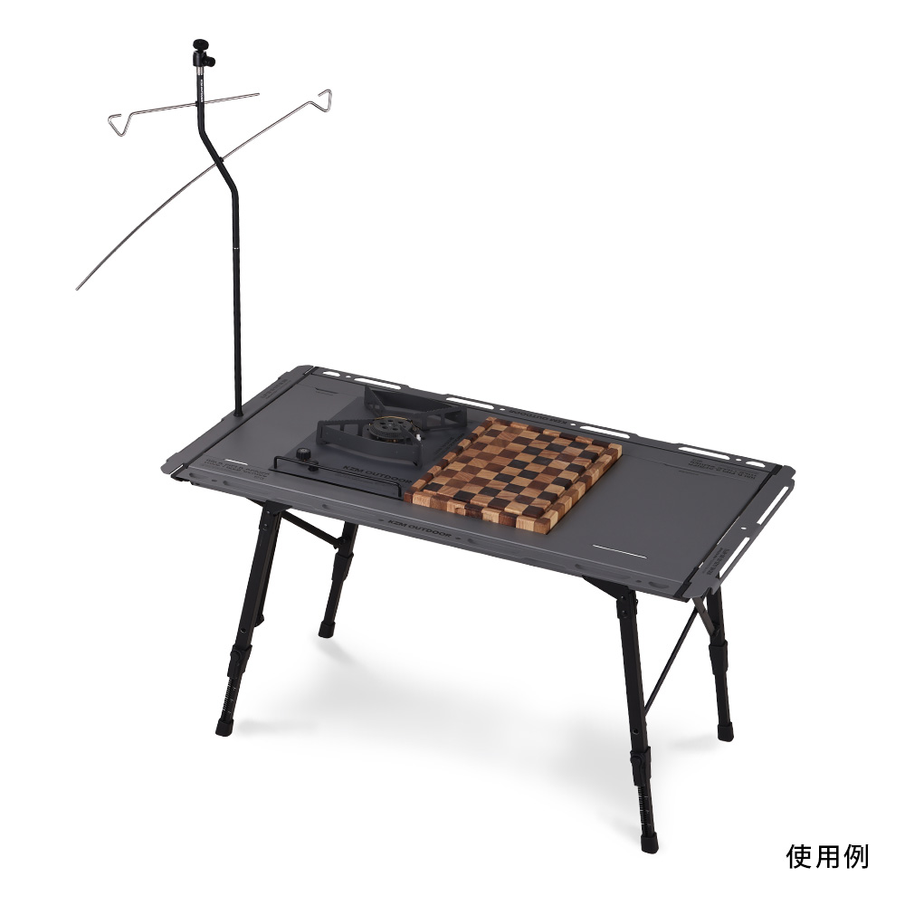 ＜予約販売4月中旬発送予定＞KZM OUTDOOR カズミ アウトドア フィールド TXテーブル M チャコール グレー IGT 互換 机 持ち運び 高さ調節 横幅97cmの画像
