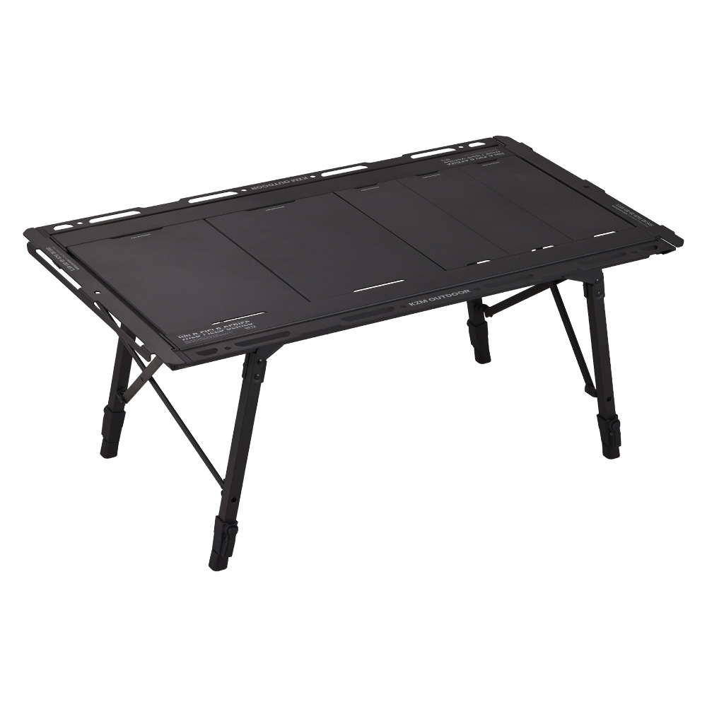 ＜予約販売4月中旬発送予定＞KZM OUTDOOR カズミ アウトドア フィールド TXテーブル M チャコール グレー IGT 互換 机 持ち運び 高さ調節 横幅97cmの画像