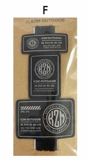 KZM OUTDOOR 全7種類 カズミ ウイーピング ワッペン 破れにくい