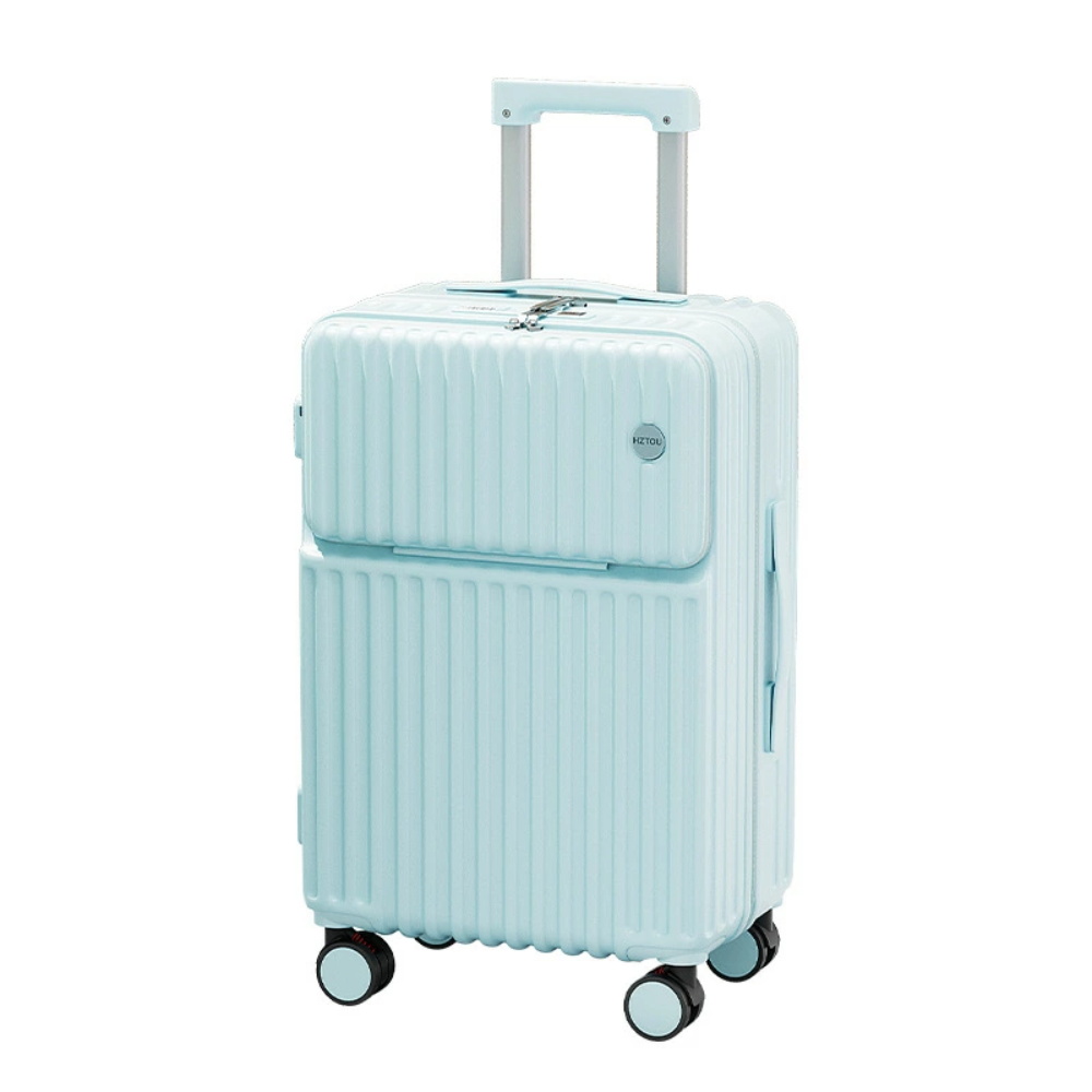 スーツケース 機内持込み 前開き USBポート付き ストッパー付き