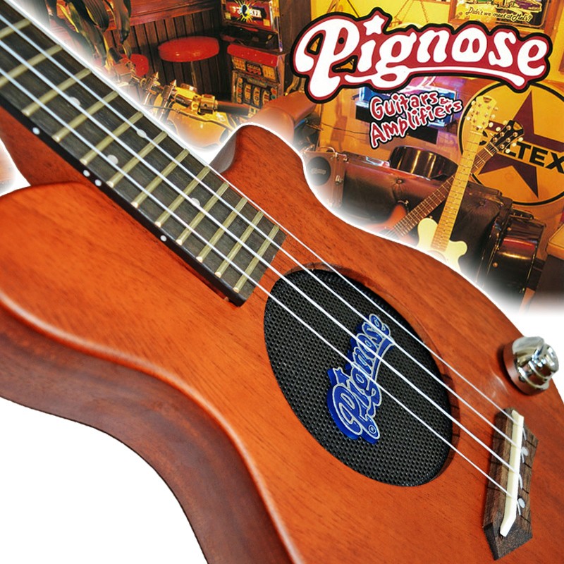 送料無料）ピグノーズ アンプ内蔵 コンサート ウクレレ Pignose