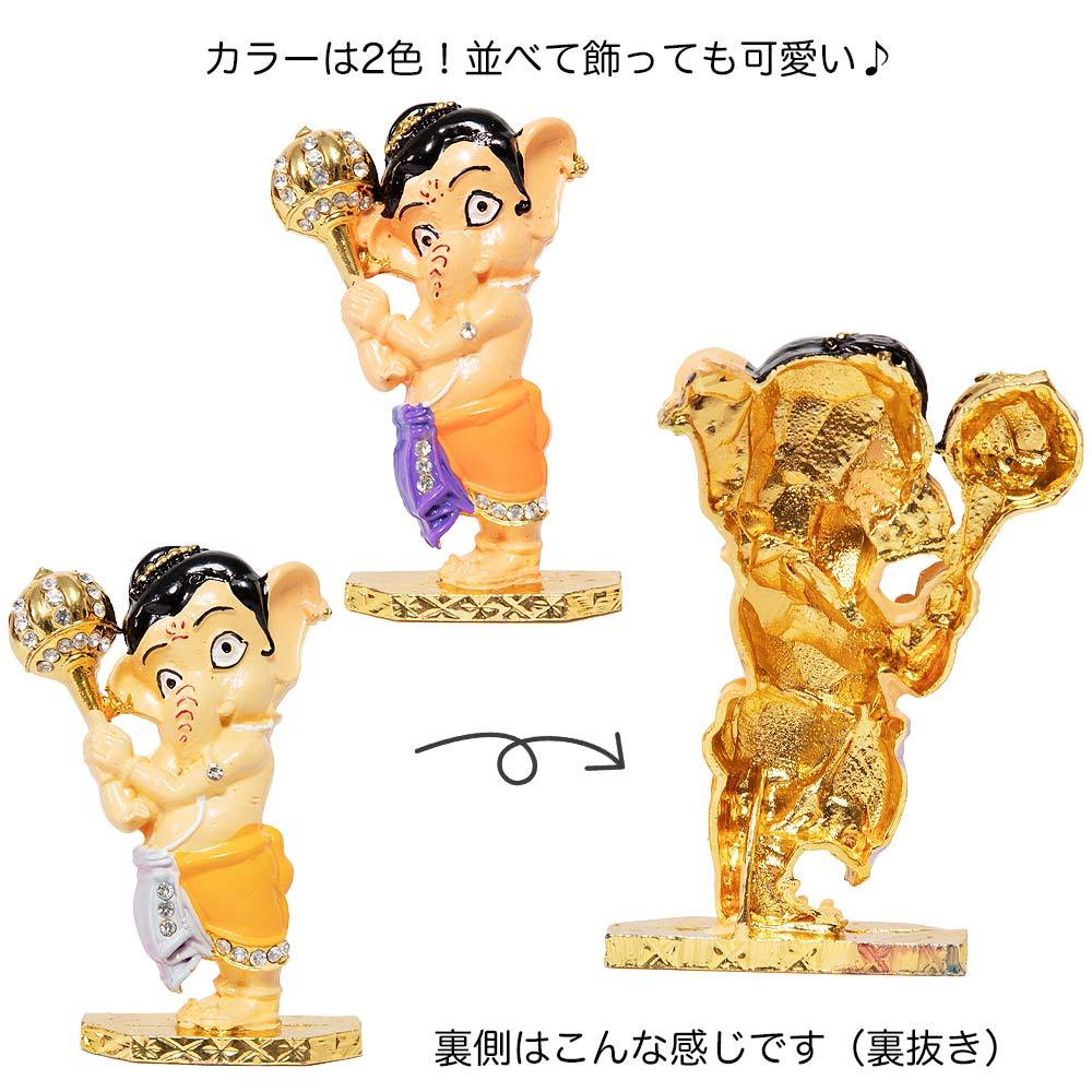 アジアン アンティークインパクト大 ガネーシャ像 置物 石製 約42cm ガネーシャ ストーンオブジェ / 28cm【50294】 /アジアン雑貨