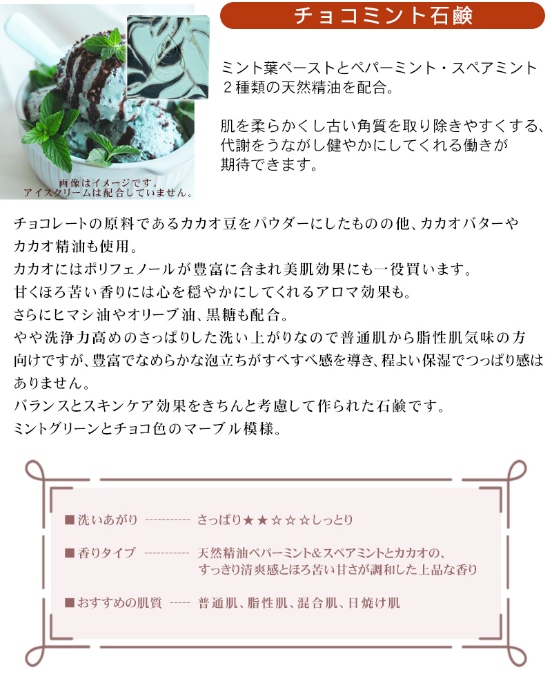 チョコミント石鹸