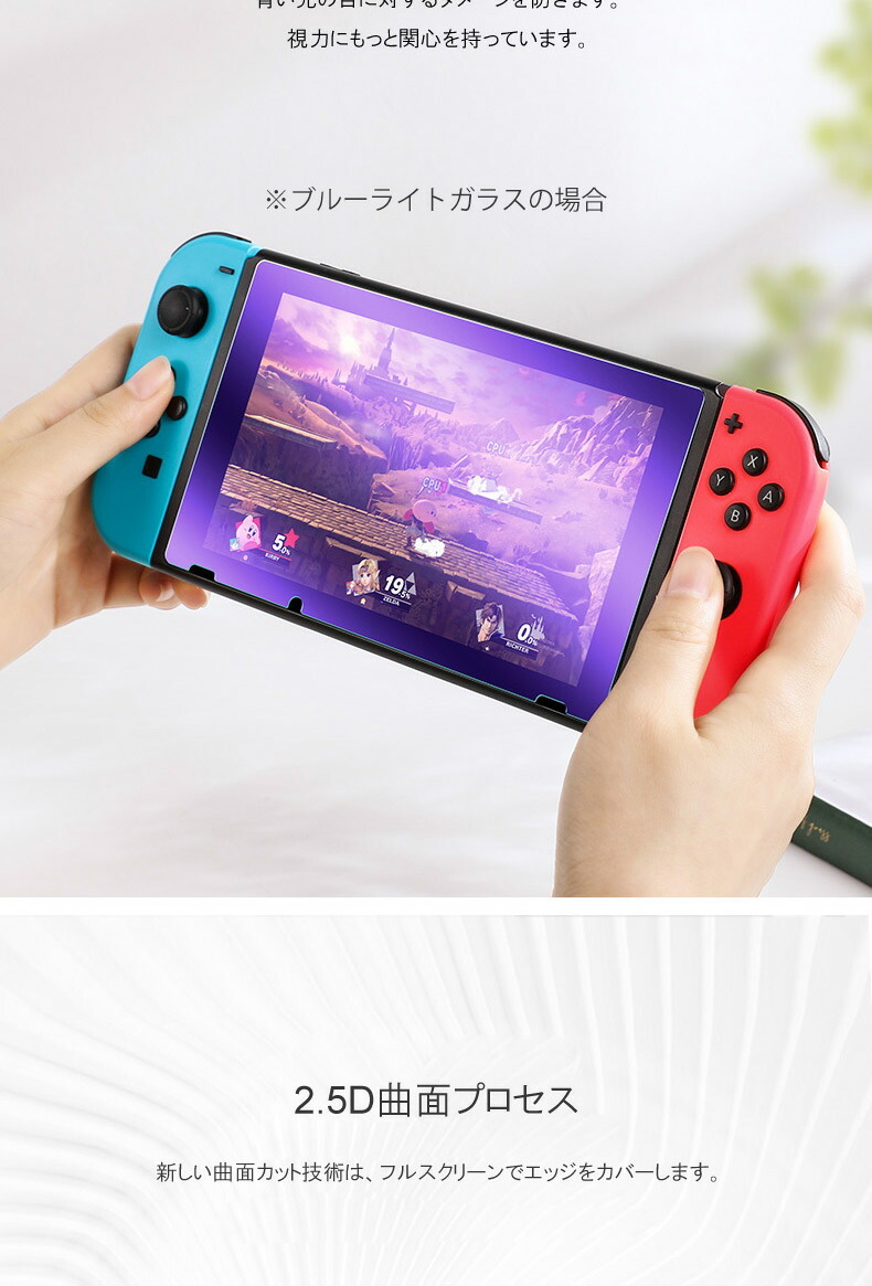 2枚セット Nintendo Switch/Switch Lite RTT001 クリアガラスフィルム