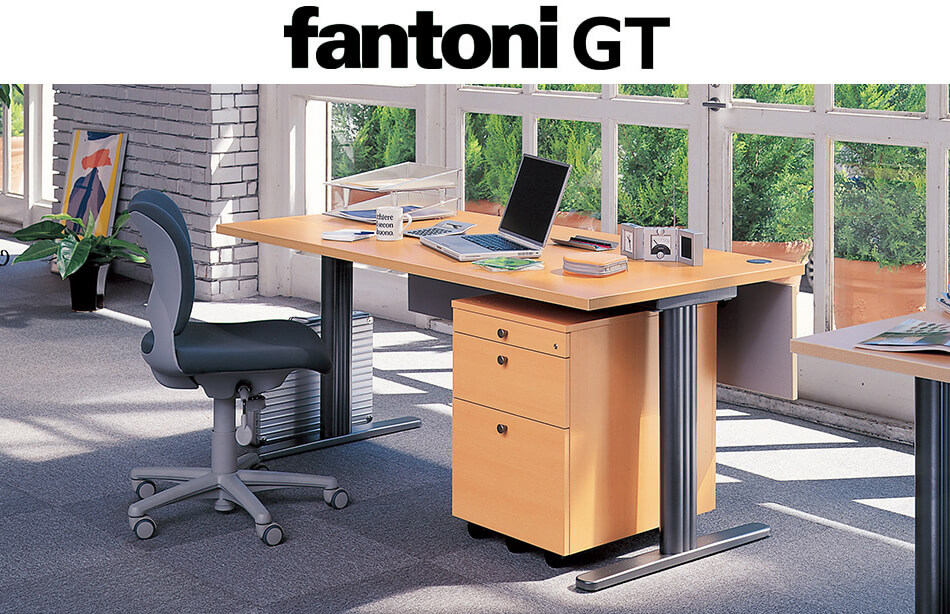 Garage fantoni GTデスク 木目 T字脚 GT-168H 410228 木製デスク W1600