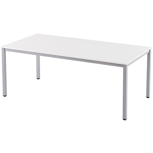 Dシリーズ ミーティングテーブル W1800×D900 天板ホワイト/ナチュラル