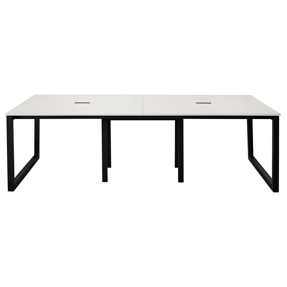 Lism フリーアドレステーブル 6人用 W2400×D1200 天板3色×ブラック脚 