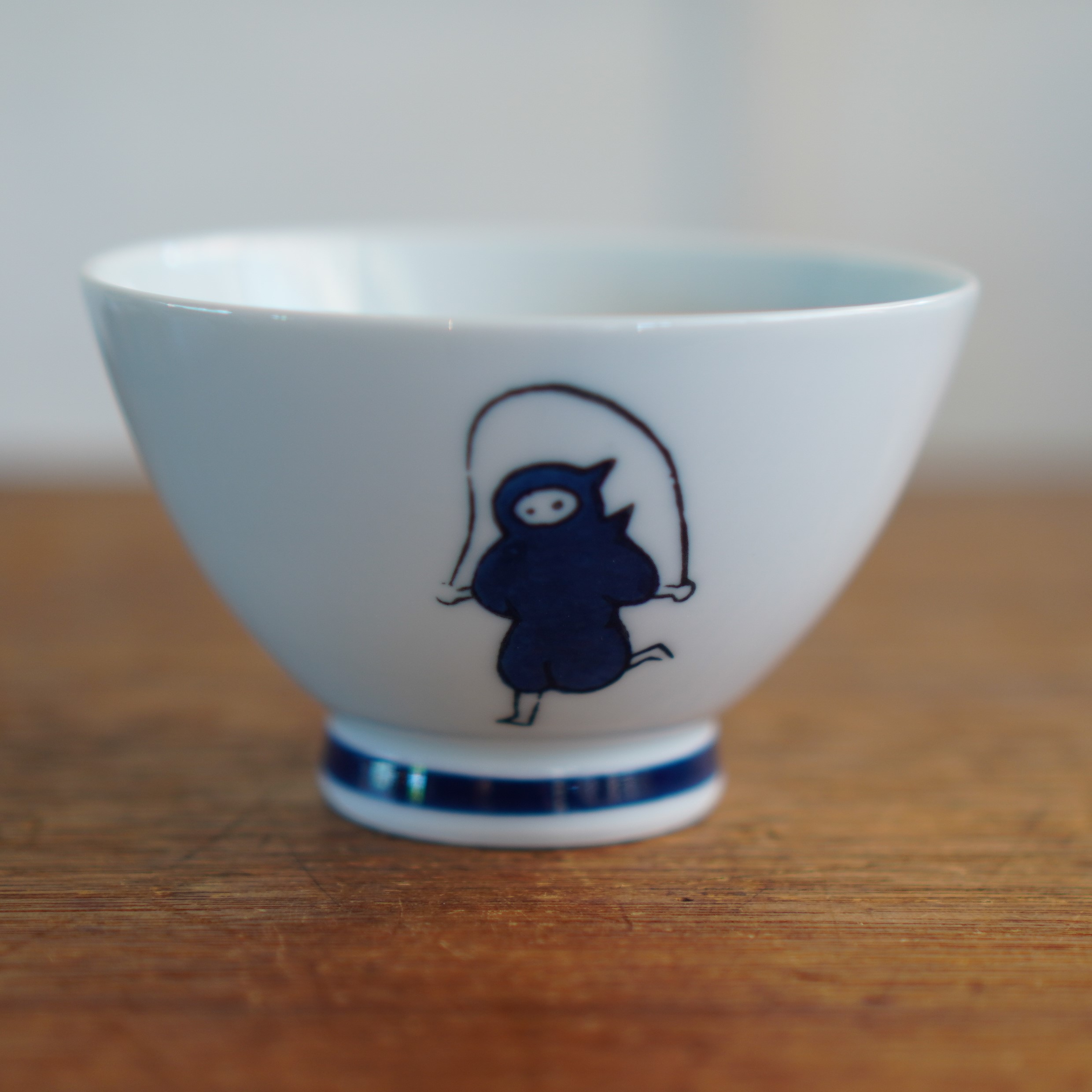 お茶碗 飯碗 KYU-JITSU 忍者 南蛮人 ネコ 小ぶり 小さめ 波佐見焼