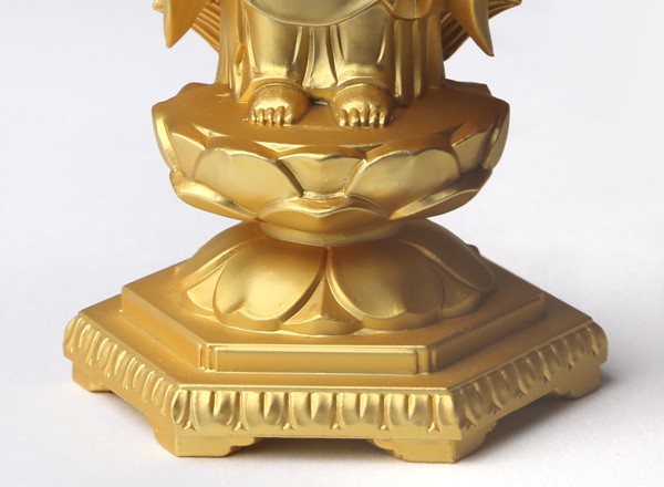 ☆阿弥陀如来立像 高さ155mm 仏像 金色 牧田秀雲 来迎形式 極楽浄土