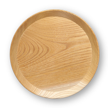 東屋 山茶盆 欅（ケヤキ） トレイ トレー 挽物 お盆 日本製