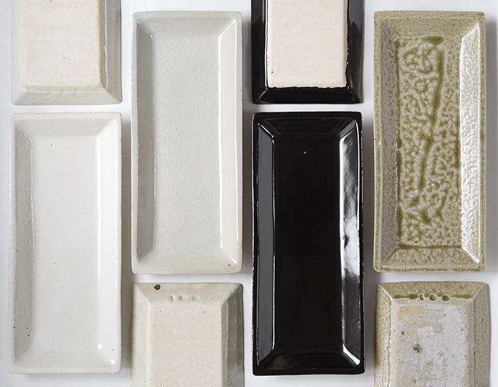 東屋 長角皿 松灰 伊賀焼 日本製 陶器 長皿 角皿 ロングプレート