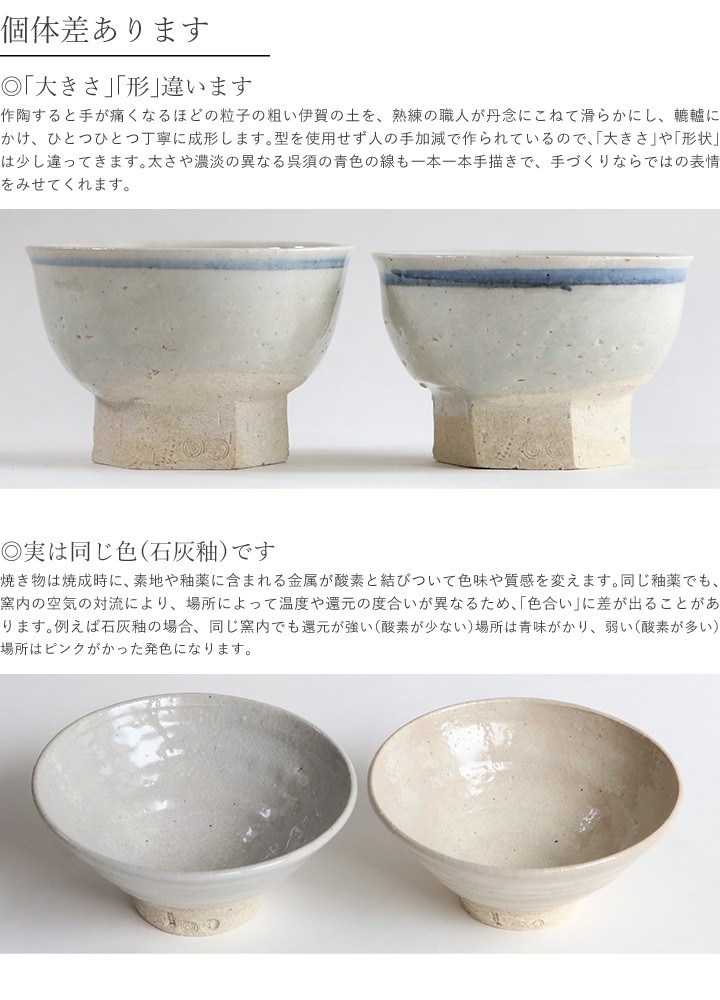 東屋 小鉢 六角高台 石灰 伊賀焼 日本製 陶器