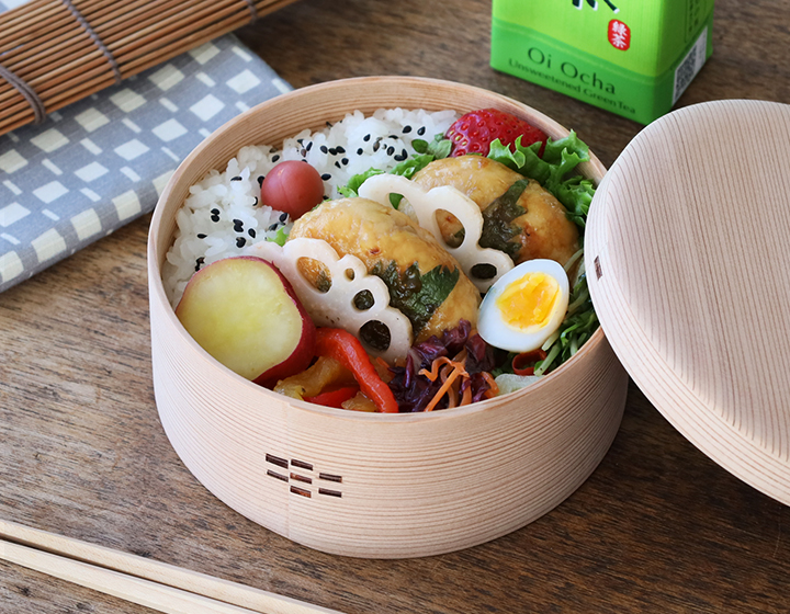 曲げわっぱ工房E08 丸好 （深） 松 曲げわっぱ 丸型 お弁当箱 白木