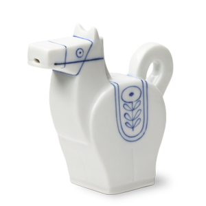 上出長右衛門窯 干支 水滴 午 ウマ 馬 九谷焼 日本製 磁器