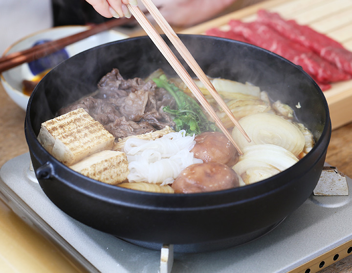 木屋 日本橋木屋 すき焼き鍋 七寸/八寸/八寸半 南部鉄器 鉄鍋 ガス火