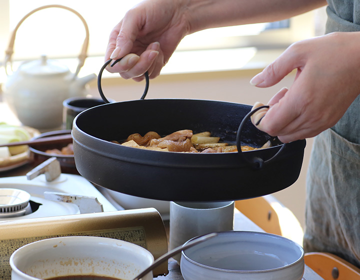 木屋 日本橋木屋 すき焼き鍋 七寸/八寸/八寸半 南部鉄器 鉄鍋 ガス火