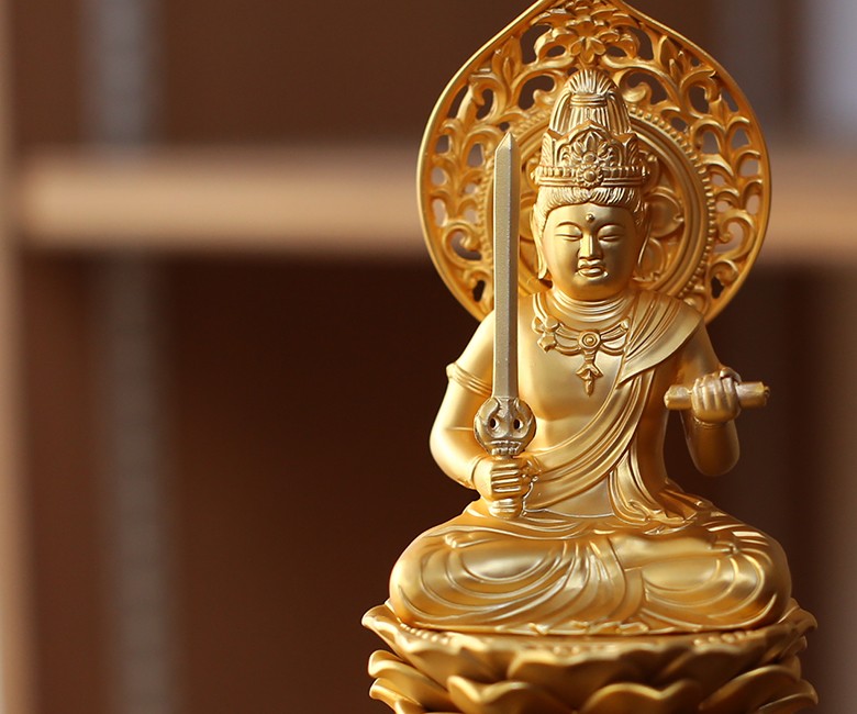 華やかな-文殊菩•薩 黄銅製：仏像仏画チ•ベット美術卸の天竺堂 