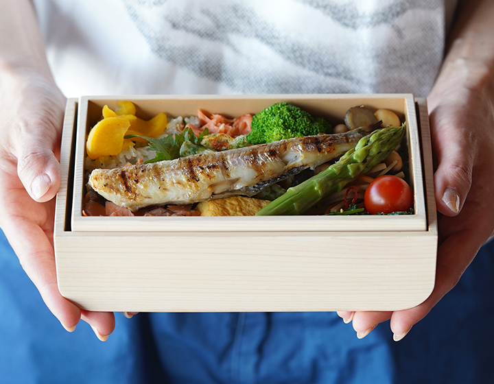 NOKO カブセル弁当箱 水白塗（小） 大河内家具工房 漆塗り 木曽漆器