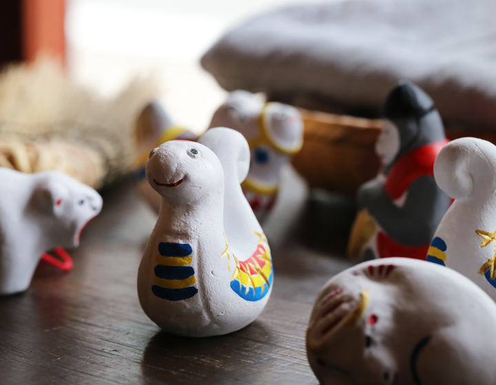 尾崎人形 干支 ヘビ 陶器 置物 巳 五八PRODUCTS : がらんどう 手仕事品