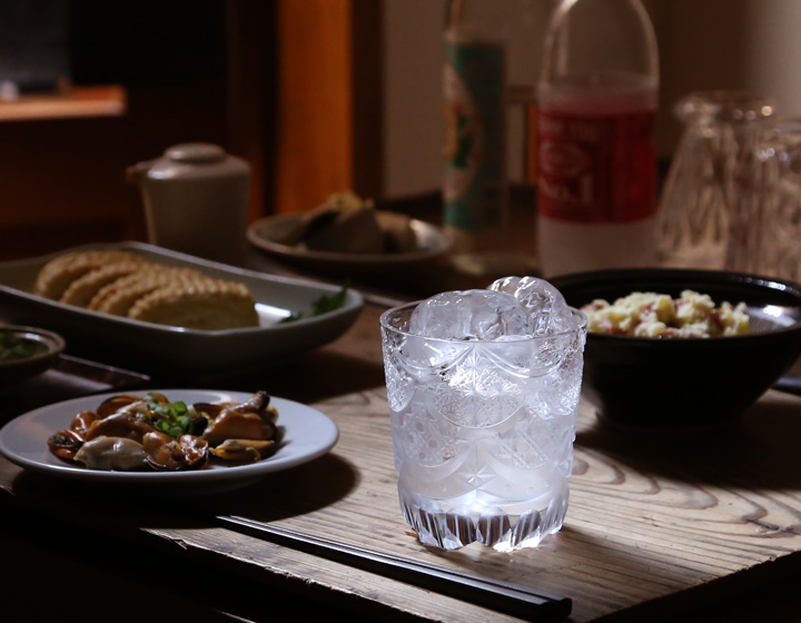 江戸切子 オールド カーテンコール 透き大場硝子 ロックグラス 切子