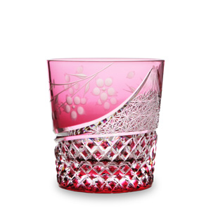 【数量限定品・サイン入り】和泉つばす展2 オリジナル江戸切子 桜 グッズ】桜ミクをイメージした可憐で華やかな江戸切子グラスが