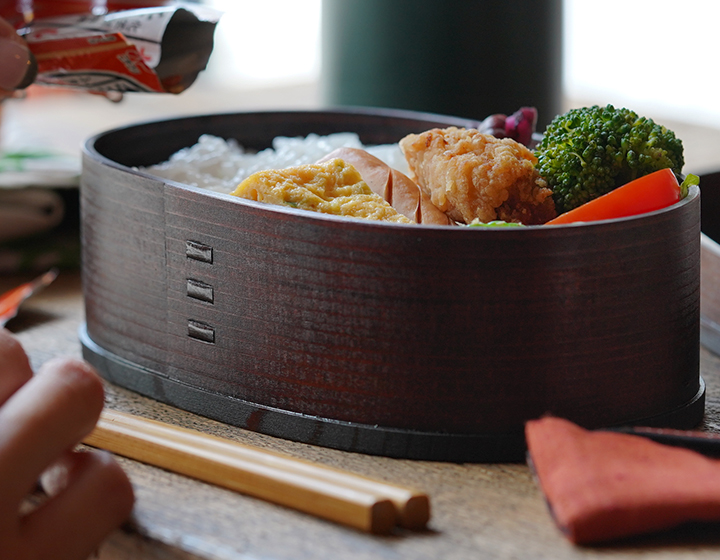 曲げわっぱ 大館工芸社 小判弁当 大 ふきうるし塗 わっぱ弁当