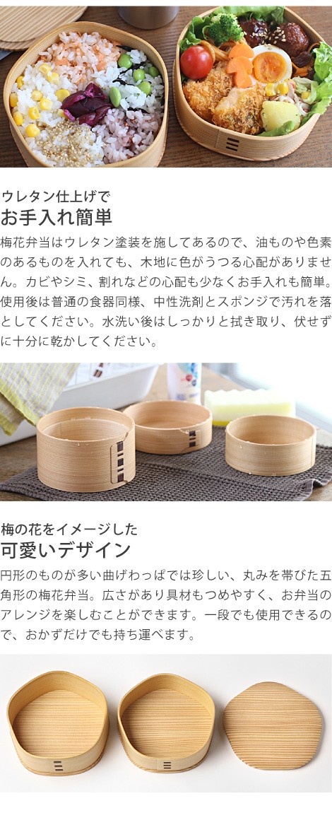 曲げわっぱ 梅花弁当 大館工芸社 わっぱ弁当 秋田 弁当箱 ランチ 曲げわっぱ 梅花弁当 大館工芸社 わっぱ弁当 秋田 弁当箱 ランチ