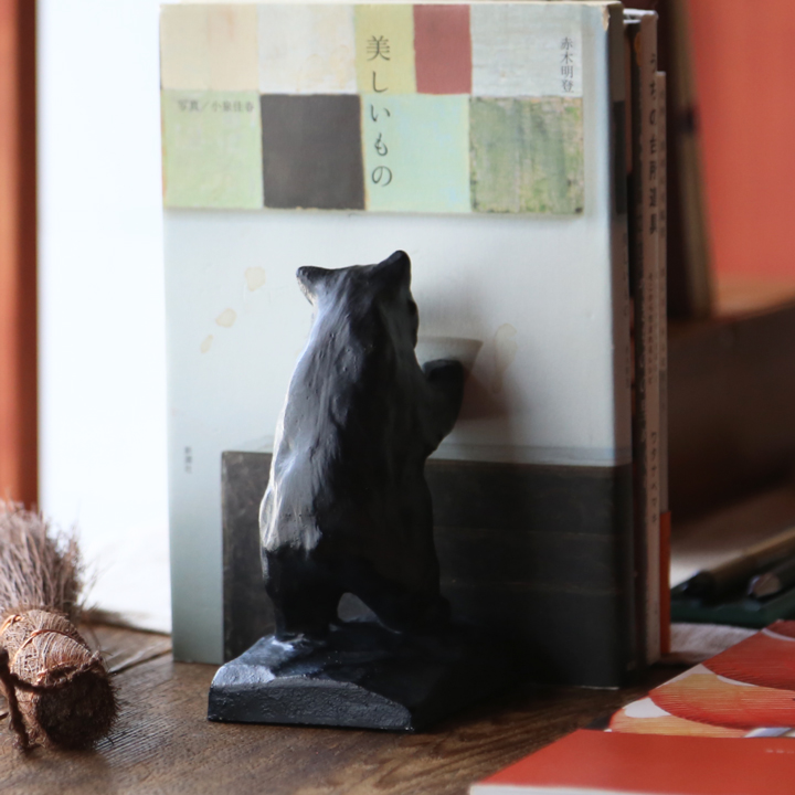 アイアンストッパー クマ ブックエンド 本立て ドアストッパー 扉止め