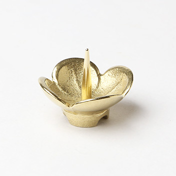 能作 和ろうそく なのはな燭台 高澤ろうそく 真鍮製 菜の花 ろうそく