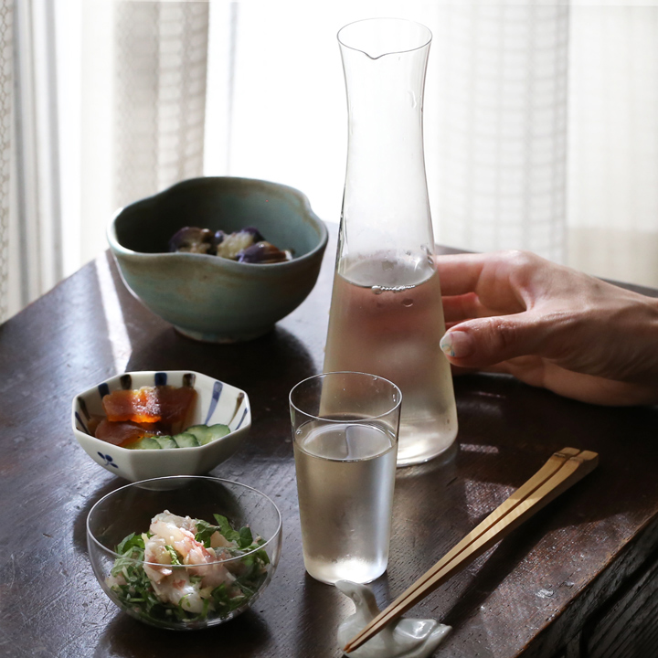 うすはり 酒器揃 （タンブラーSS2ケ,酒注ぎ） 松徳硝子 徳利 冷酒