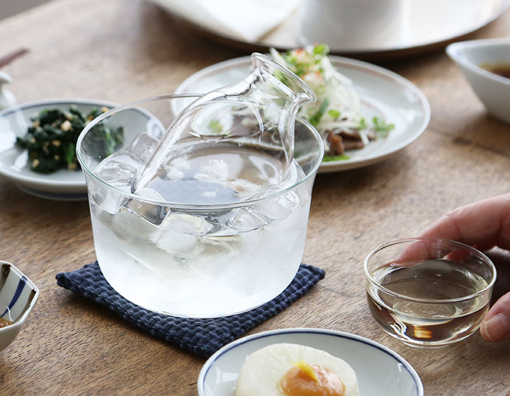 TG(ティージー) 酒器セット 270ml 2客 耐熱ガラス 冷酒 1合強 徳利