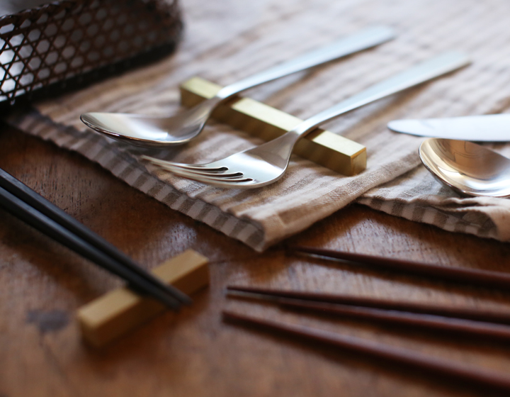 保堂 真鍮製 箸置き 100 無地肌 カトラリー 真鍮 テーブルウェア 箸置