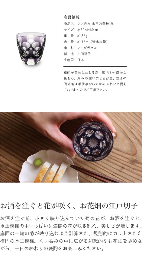 ぐい呑み 水玉万華鏡 モスグリーン