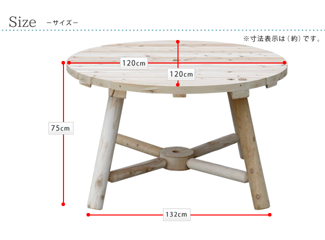 ガーデンテーブル 木製 円形 丸型 パラソル穴あり 庭 テーブル ホワイト木目 天然 白 Wood 丸型テーブル 円 カナダ 輸入 家具 ポイント2倍 送料無料 Sms No13a うさぎ屋 資材 Diy館 通販 Yahoo ショッピング