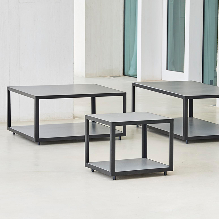 タカショー テーブル 机 屋外 ファニチャー セラミック タイル シンプル ガーデン /レベル コーヒーテーブル スクエア タイル /中型_1