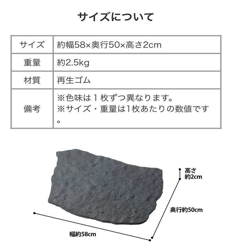 敷石 軽量 小道 石 和風 庭 アプローチ 再生ゴム タカショー / ラバーステップ ストーン 4枚組 /中型 : 38317700 : 青山ガーデン  ヤフー店 - 通販 - Yahoo!ショッピング